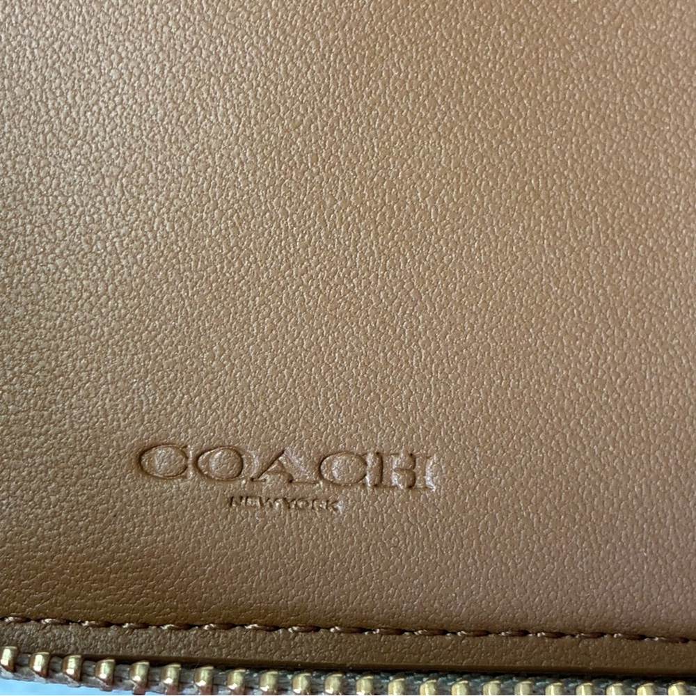 Coach Signature Coated Canvas Medium Zip Around Wallet - Picture 5 of 15